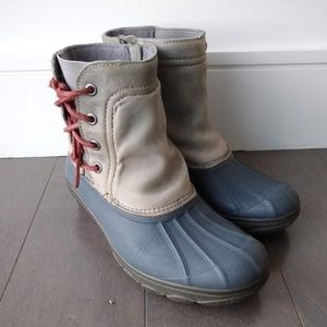 Sperry Saltwater Wedge Spray Duck Boot Gray/Navy